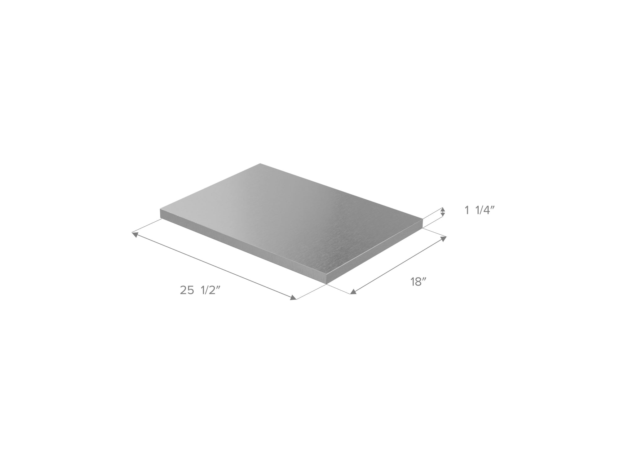 Signature Outdoor Kitchen Cabinet Stainless Steel Countertop Bundle: (1) 18 in. Countertop, (1) 18 in Countertop 1-Side Extended