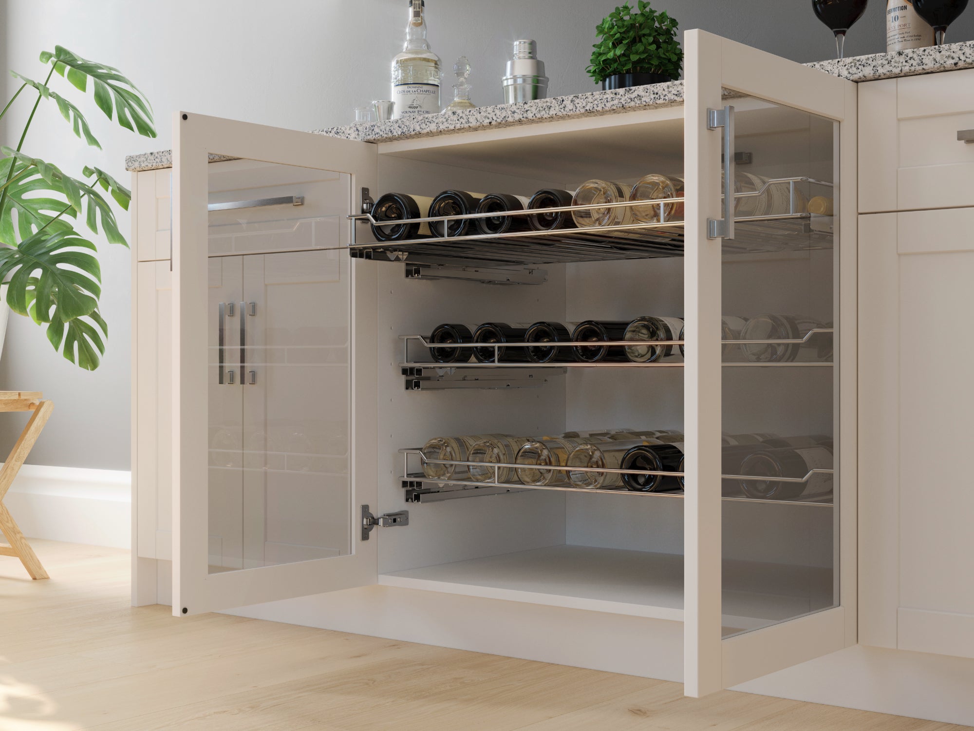 18in. Cabinet Pull Out Bottle Rack