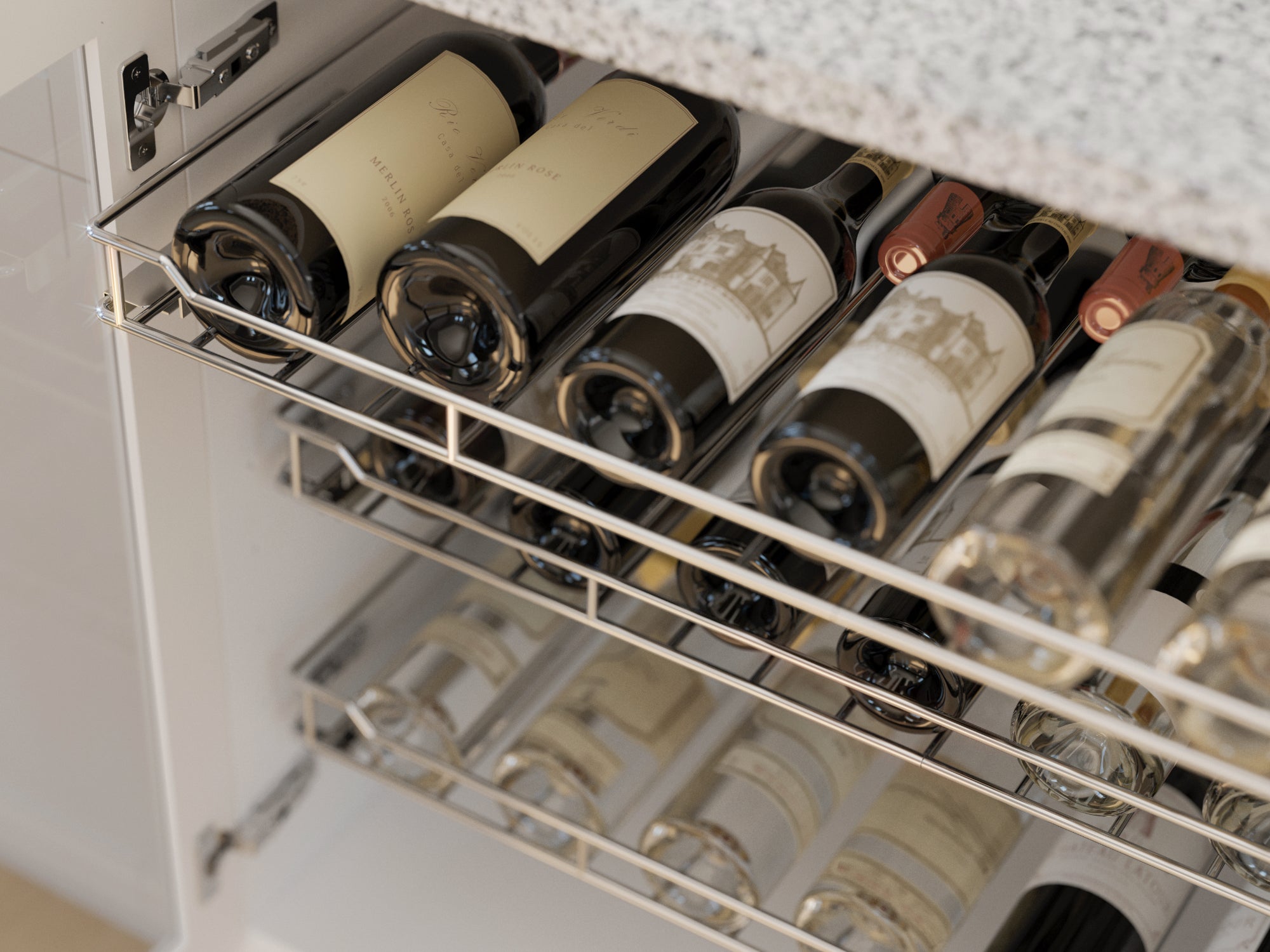18in. Cabinet Pull Out Bottle Rack