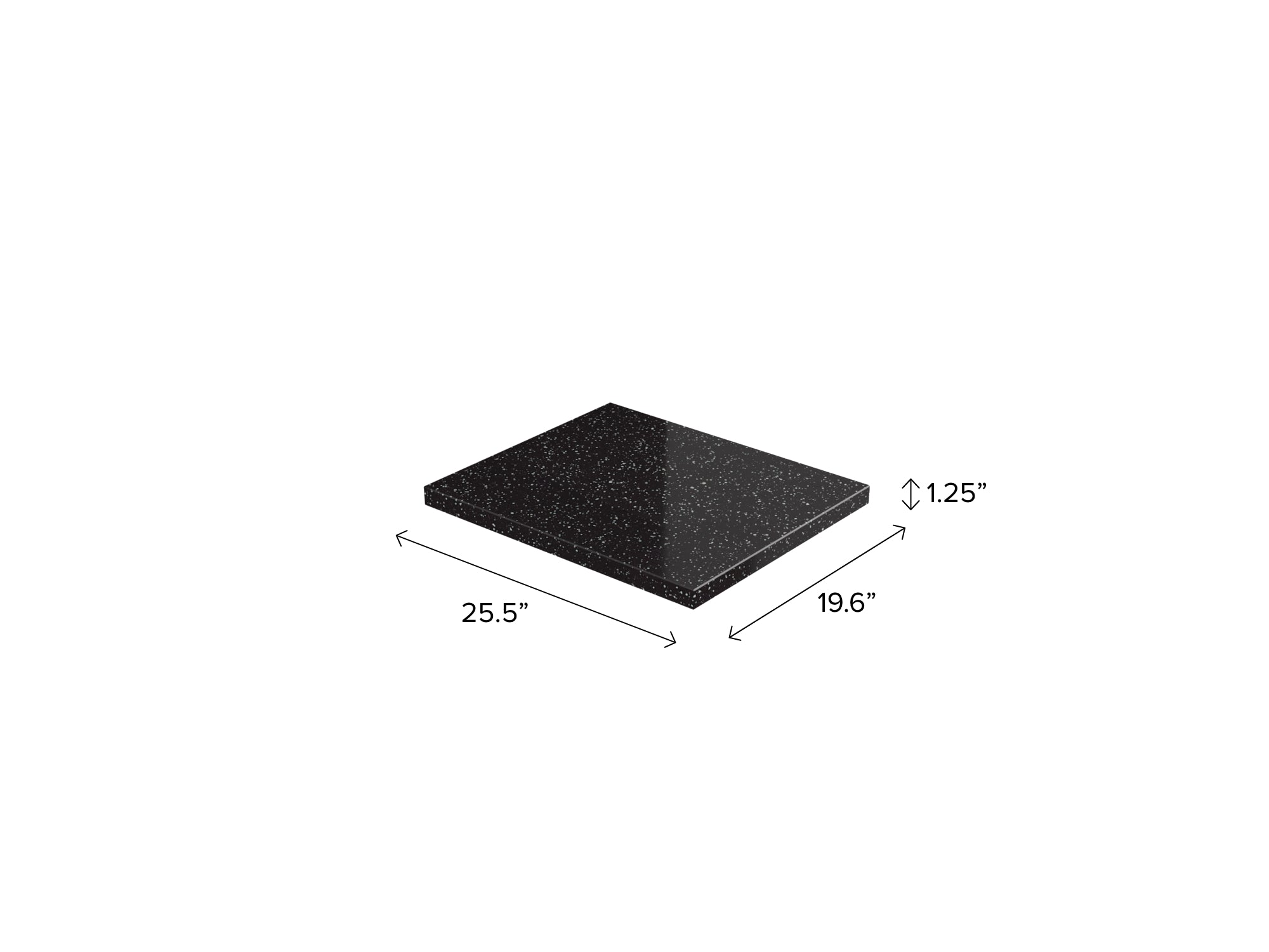 Engineered Stone Countertop (1 x 19.6 in. Countertop, 1 x 25.6 in. Countertop)