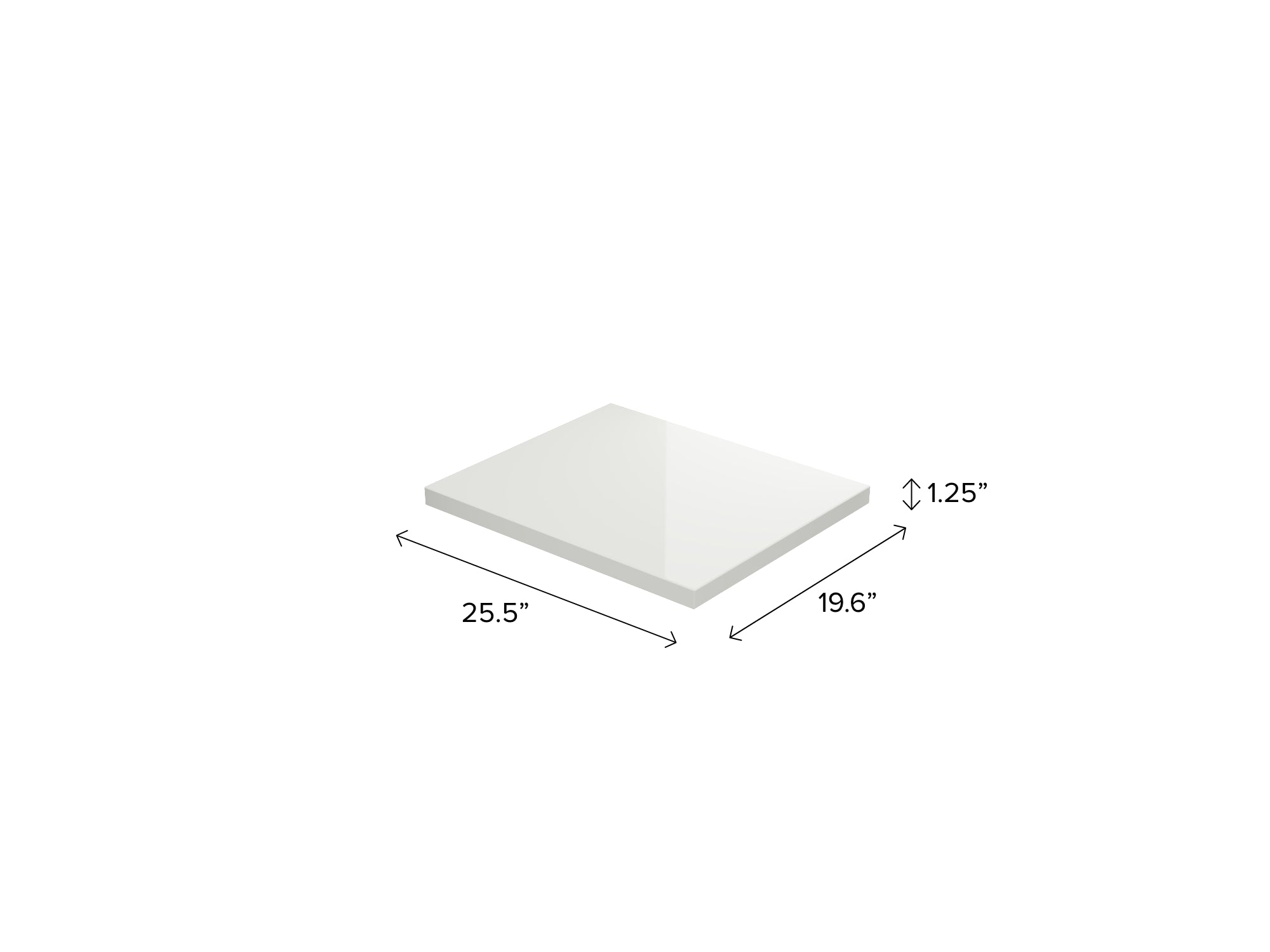 Engineered Stone Countertop (1 x 19.6 in. Countertop, 1 x 25.6 in. Countertop)