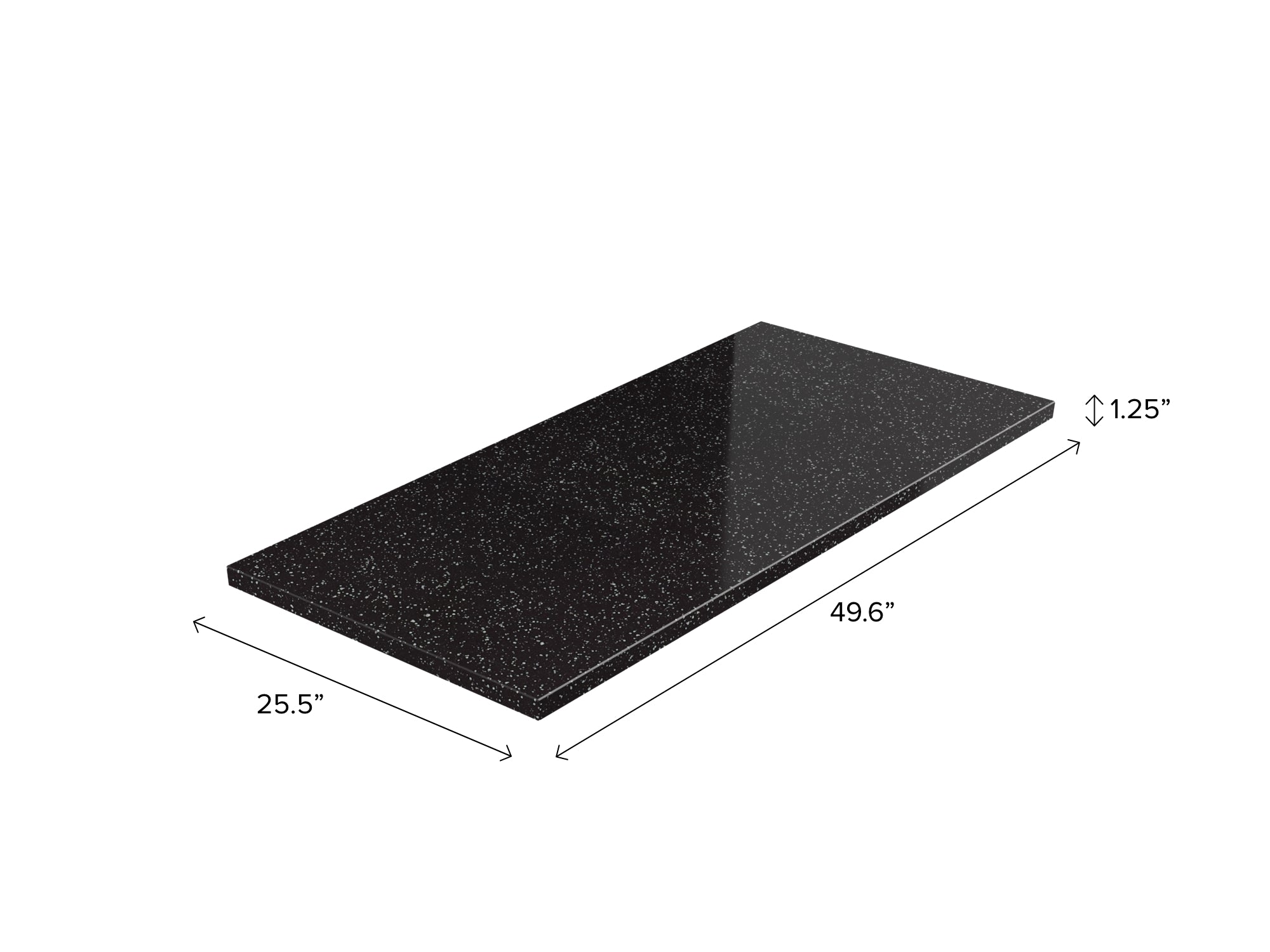 Engineered Stone Countertop (1 x 49.6 in. Countertop, 1 x 25.6 in. Countertop)