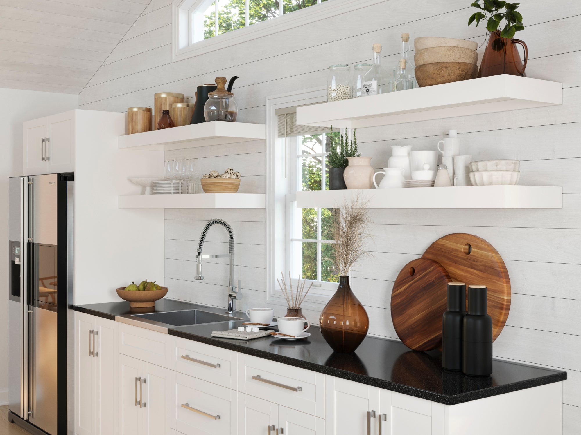 Engineered Stone Countertop (1 x 49.6 in. Countertop, 1 x 25.6 in. Countertop)