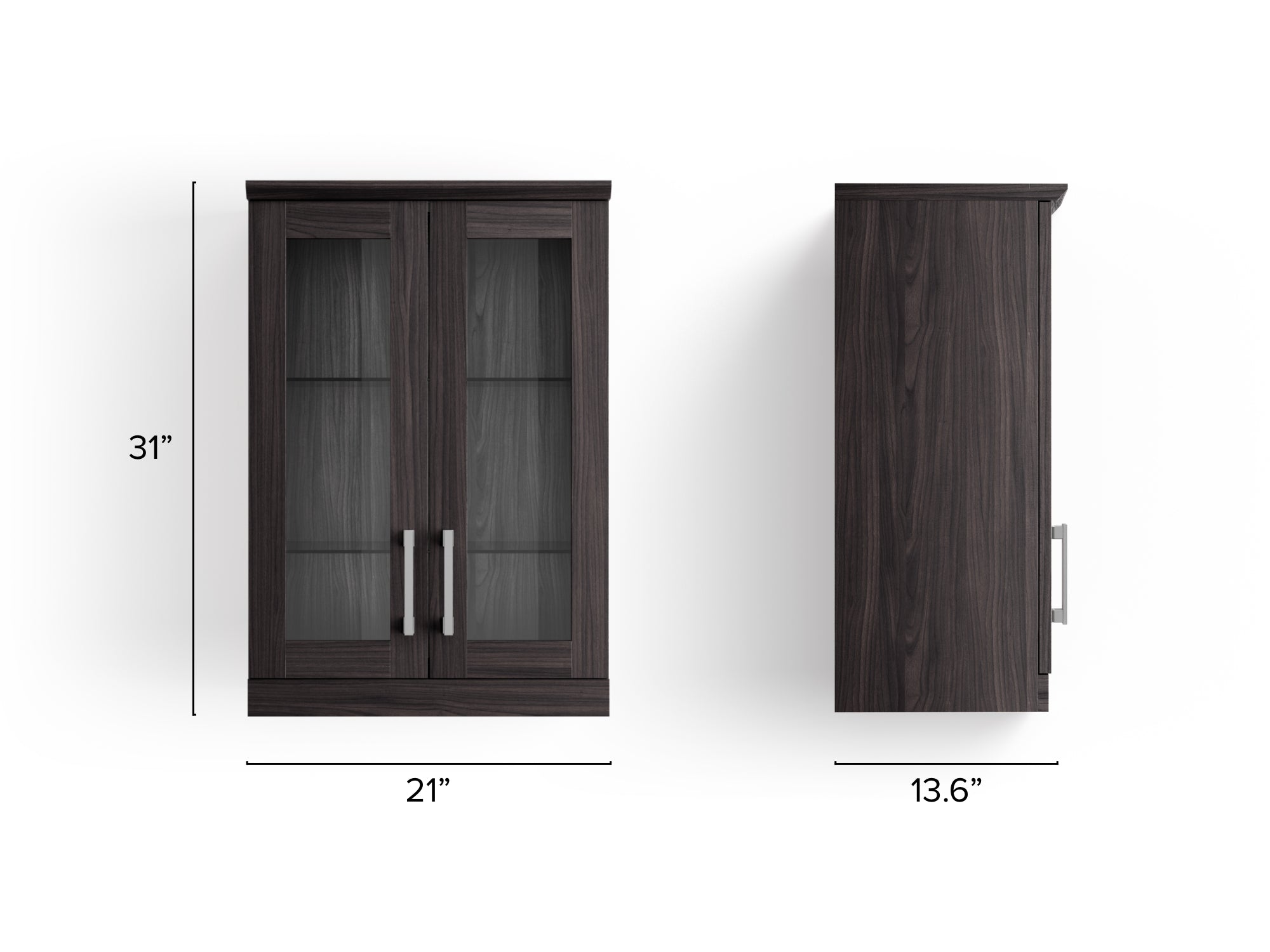Home Bar Short Wall Cabinet - 21 in.