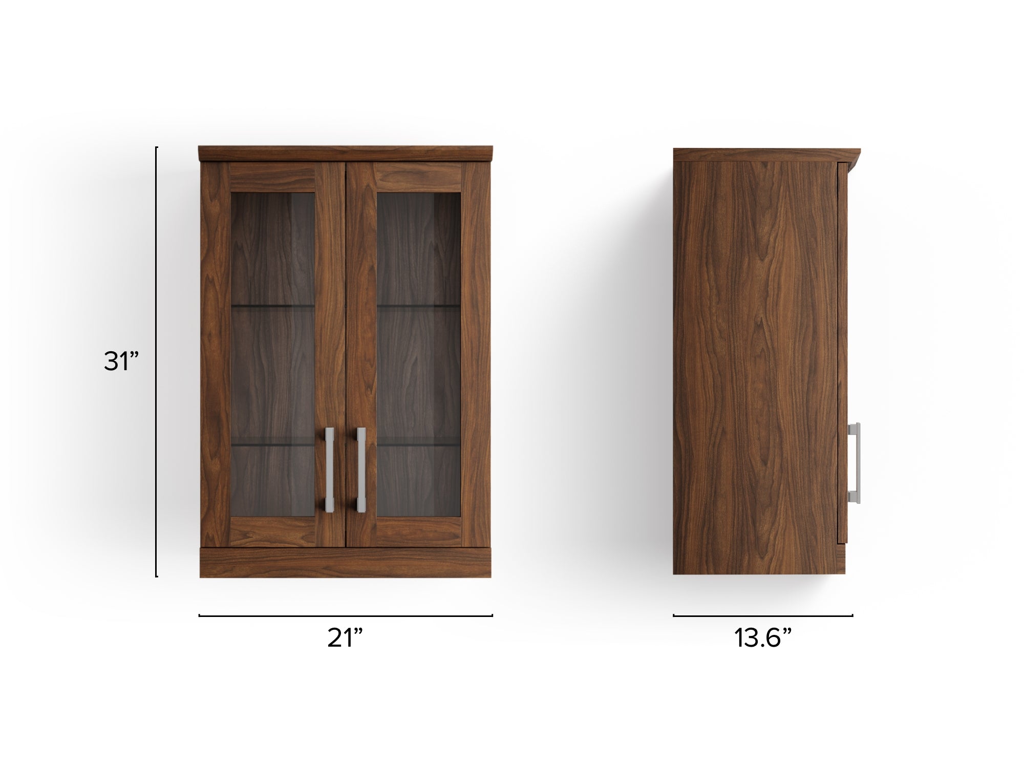 Home Bar Short Wall Cabinet - 21 in.