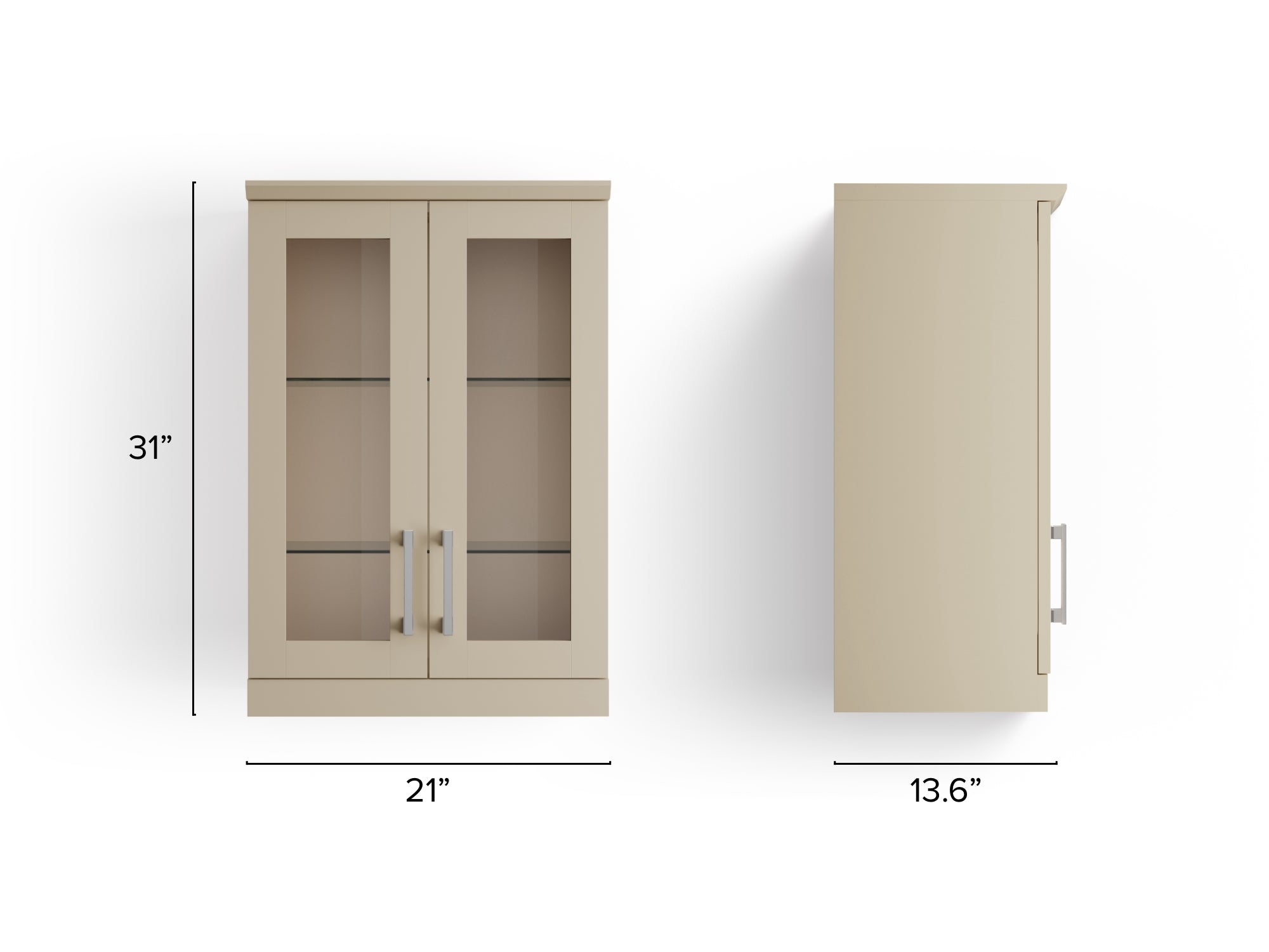 Home Bar Short Wall Cabinet - 21 in.
