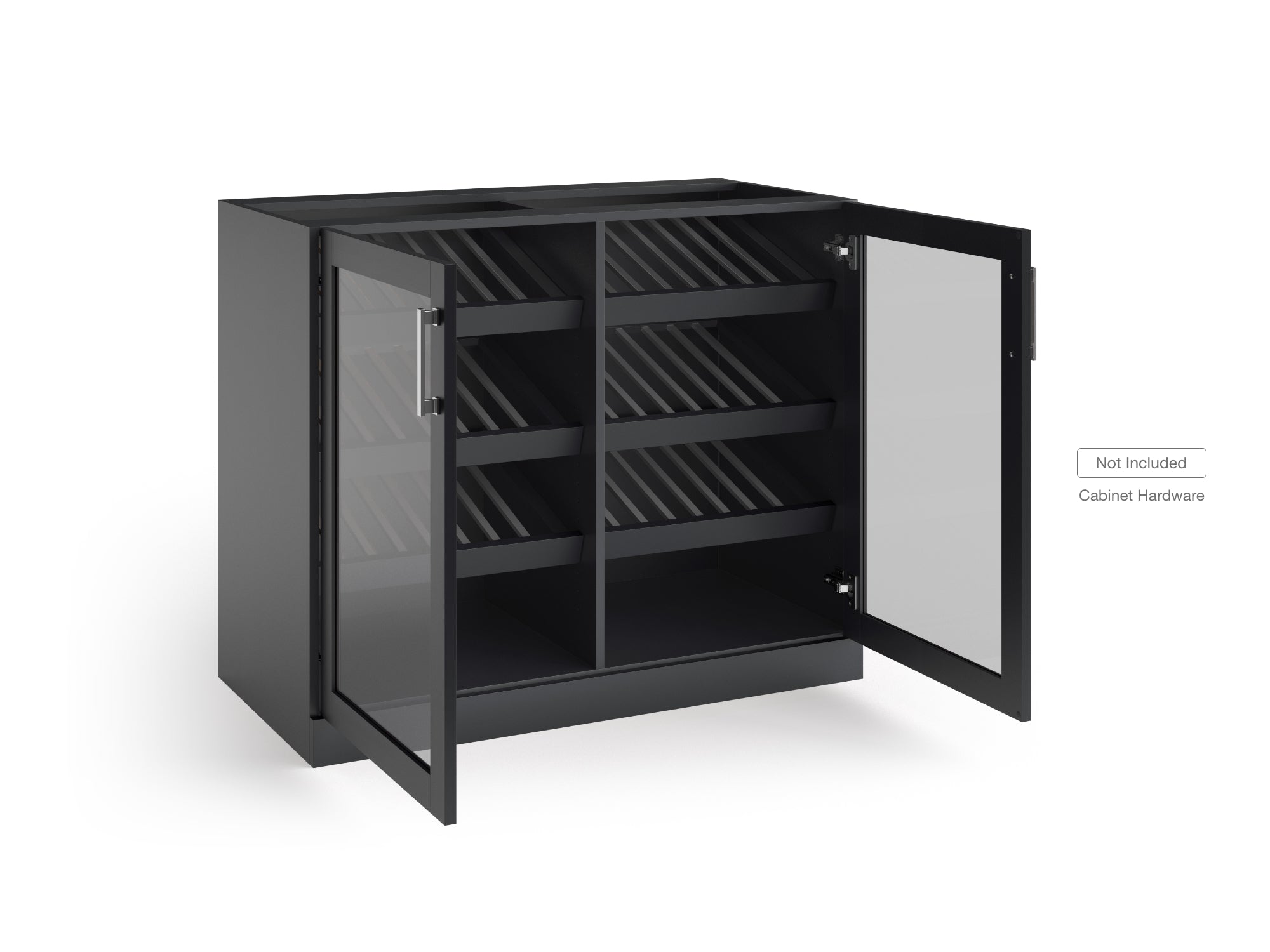 Home Bar Double Display Cabinet - 42 in.