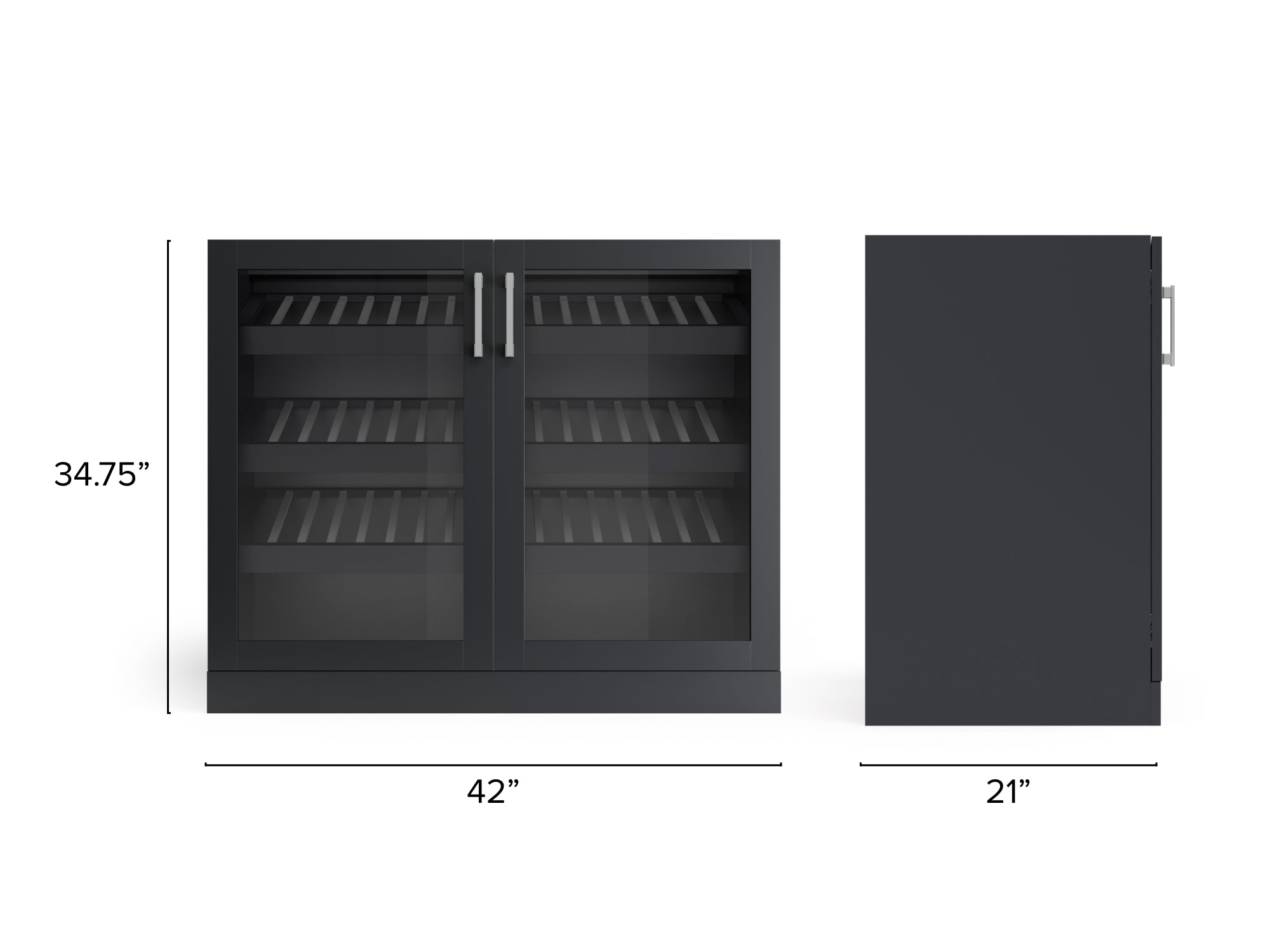 Home Bar Double Display Cabinet - 42 in.