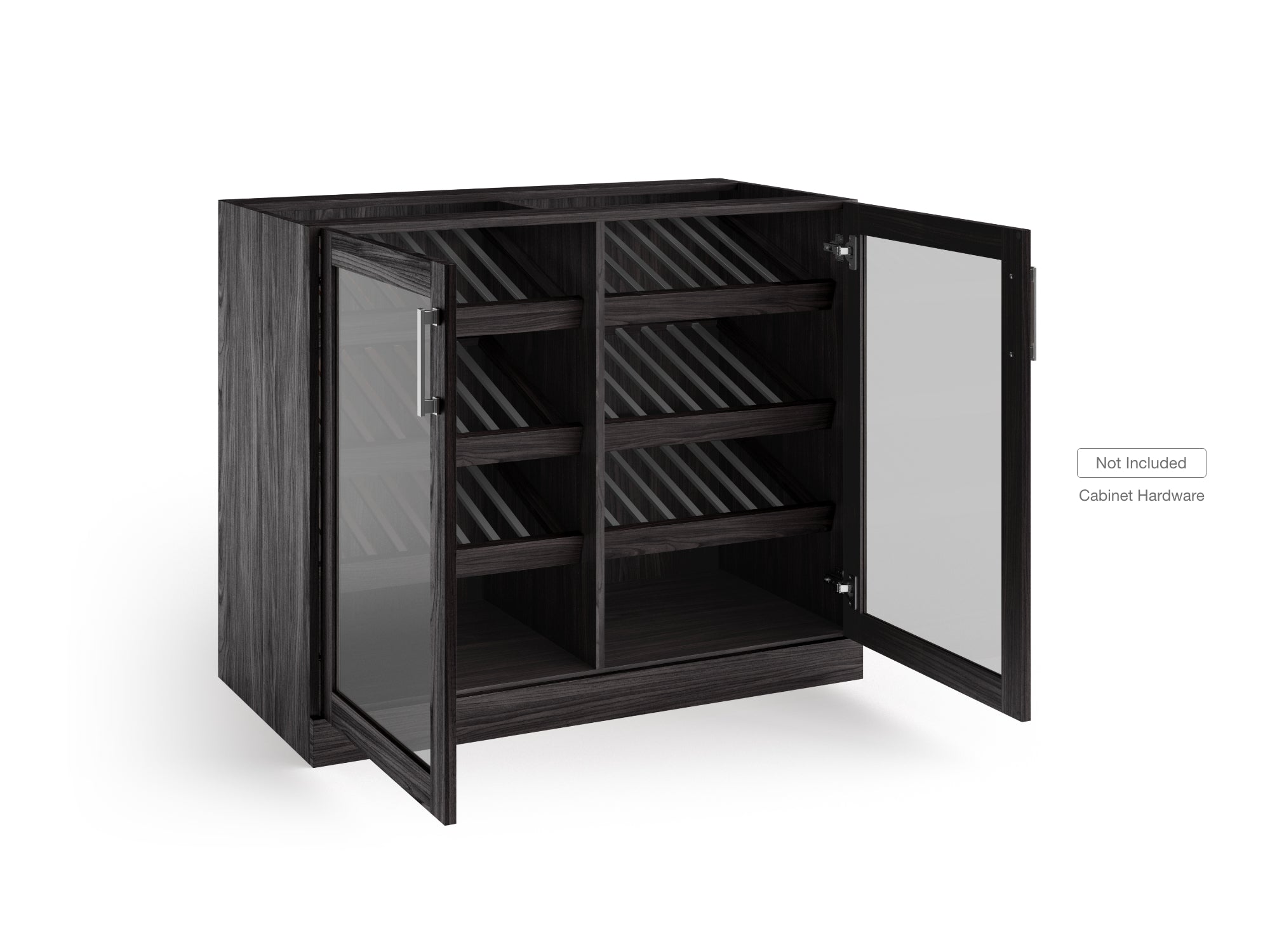 Home Bar Double Display Cabinet - 42 in.