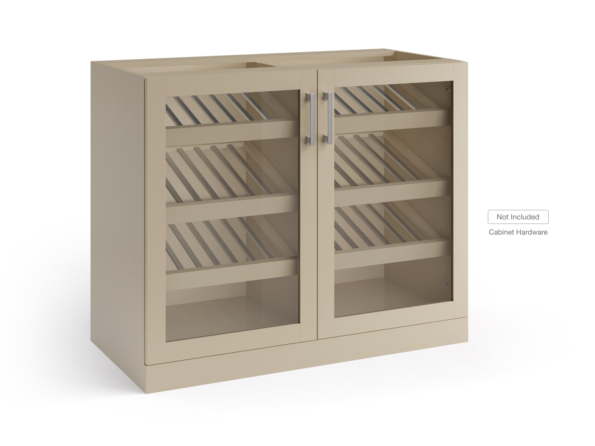 Home Bar Double Display Cabinet - 42 in.