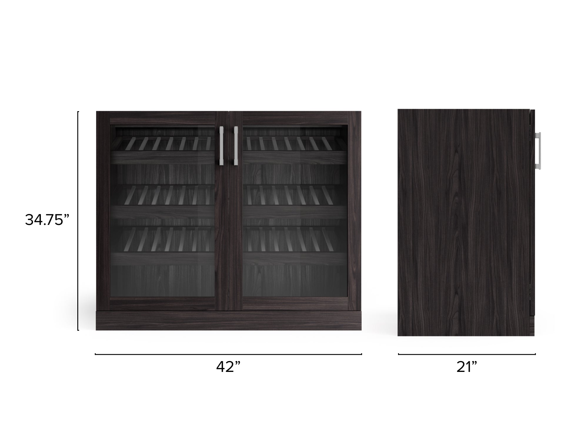 Home Bar Double Display Cabinet - 42 in.