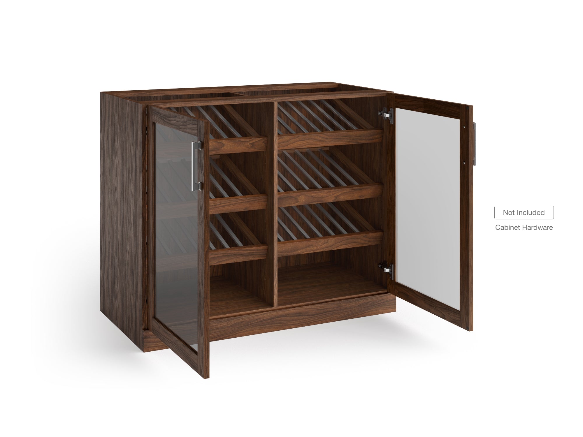 Home Bar Double Display Cabinet - 42 in.