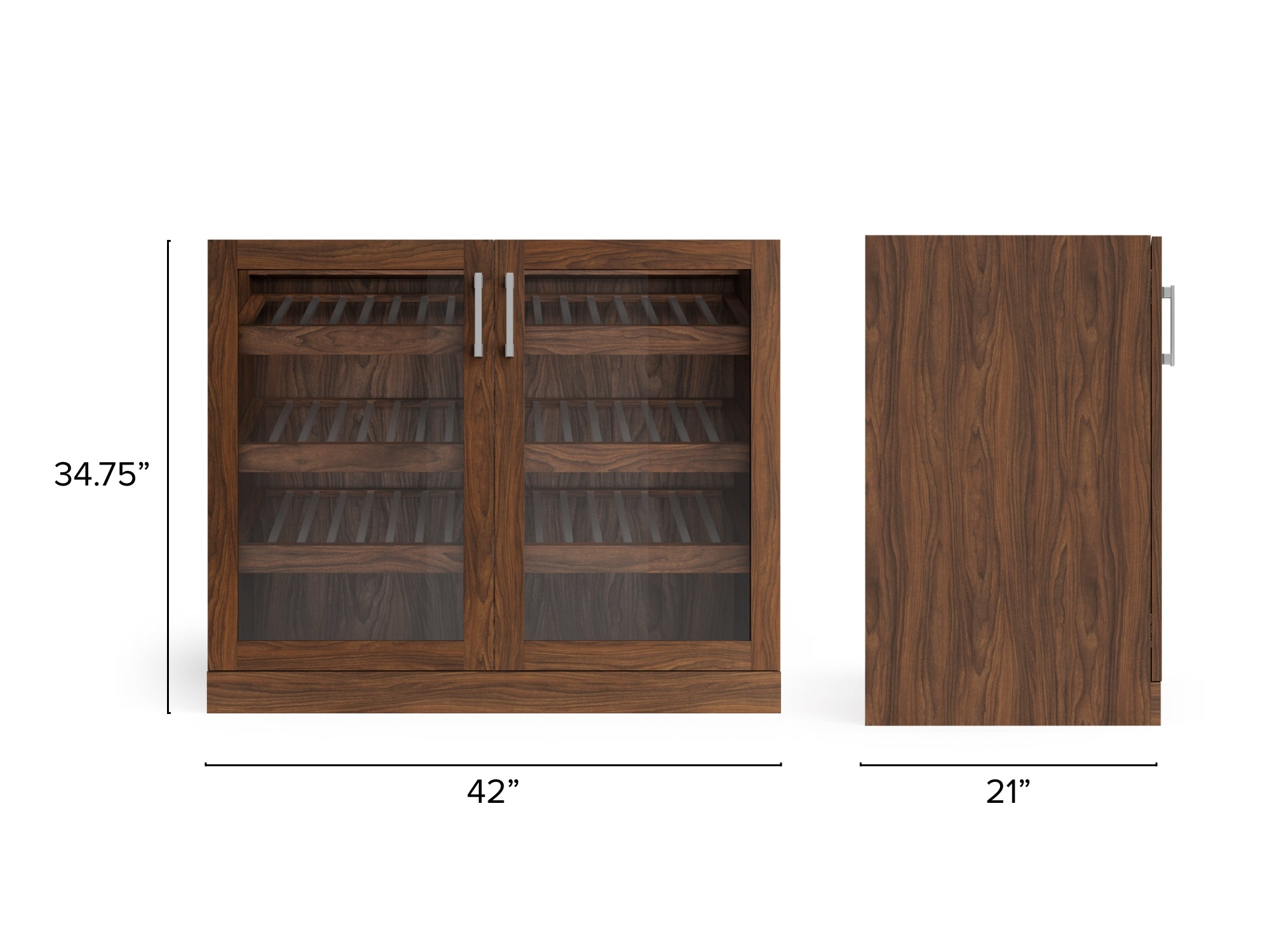Home Bar Double Display Cabinet - 42 in.