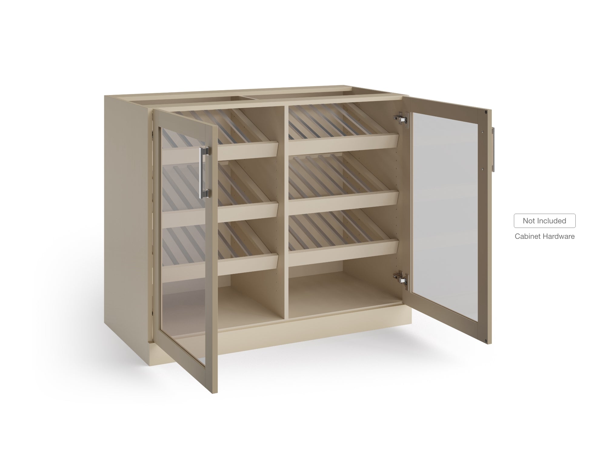 Home Bar Double Display Cabinet - 42 in.
